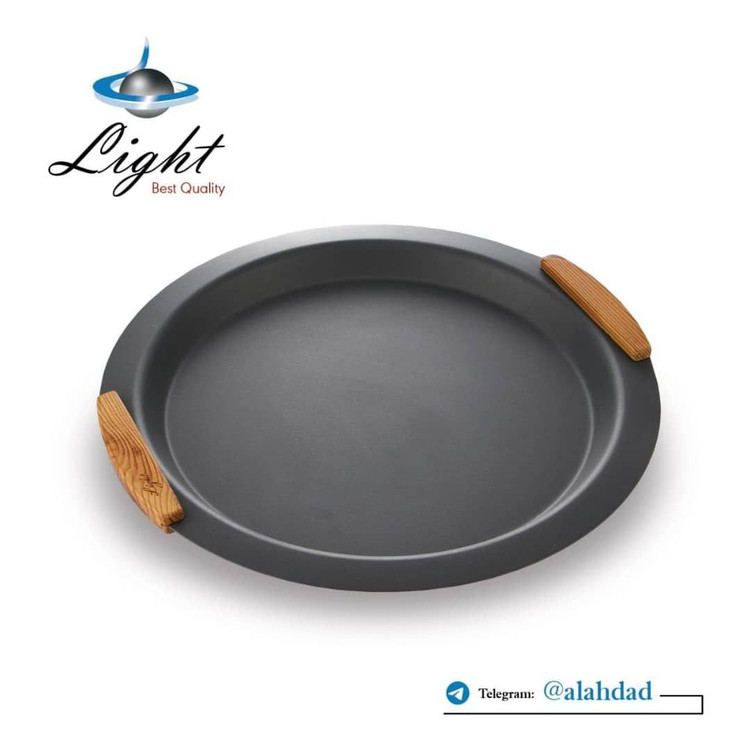 سینی فلزی دسته چوبی رنگبندی